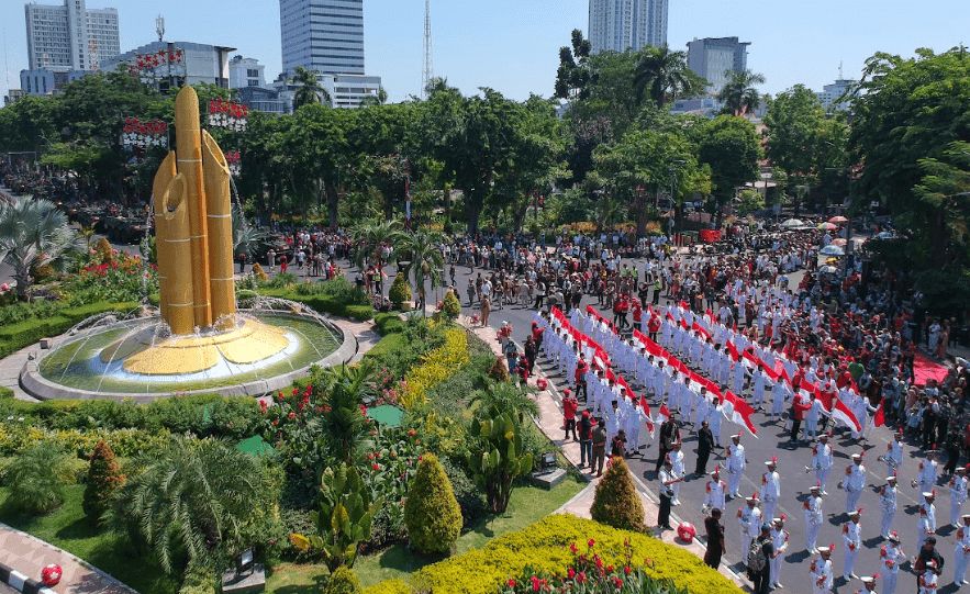 A parade in Surabaya, Indonesia
